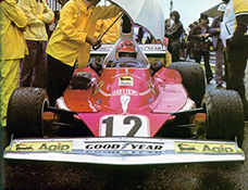 Ferrari under an umbrella - 1975